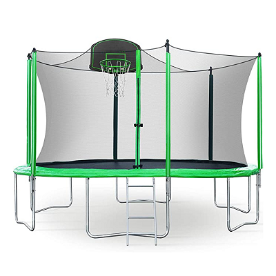 Luxury Trampoline 14FT WITH BASKETBALL HOOP