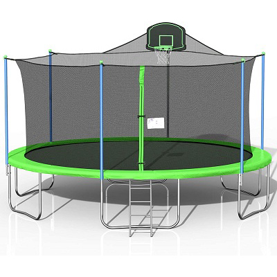 Luxury Trampoline 16FT WITH BASKETBALL HOOP